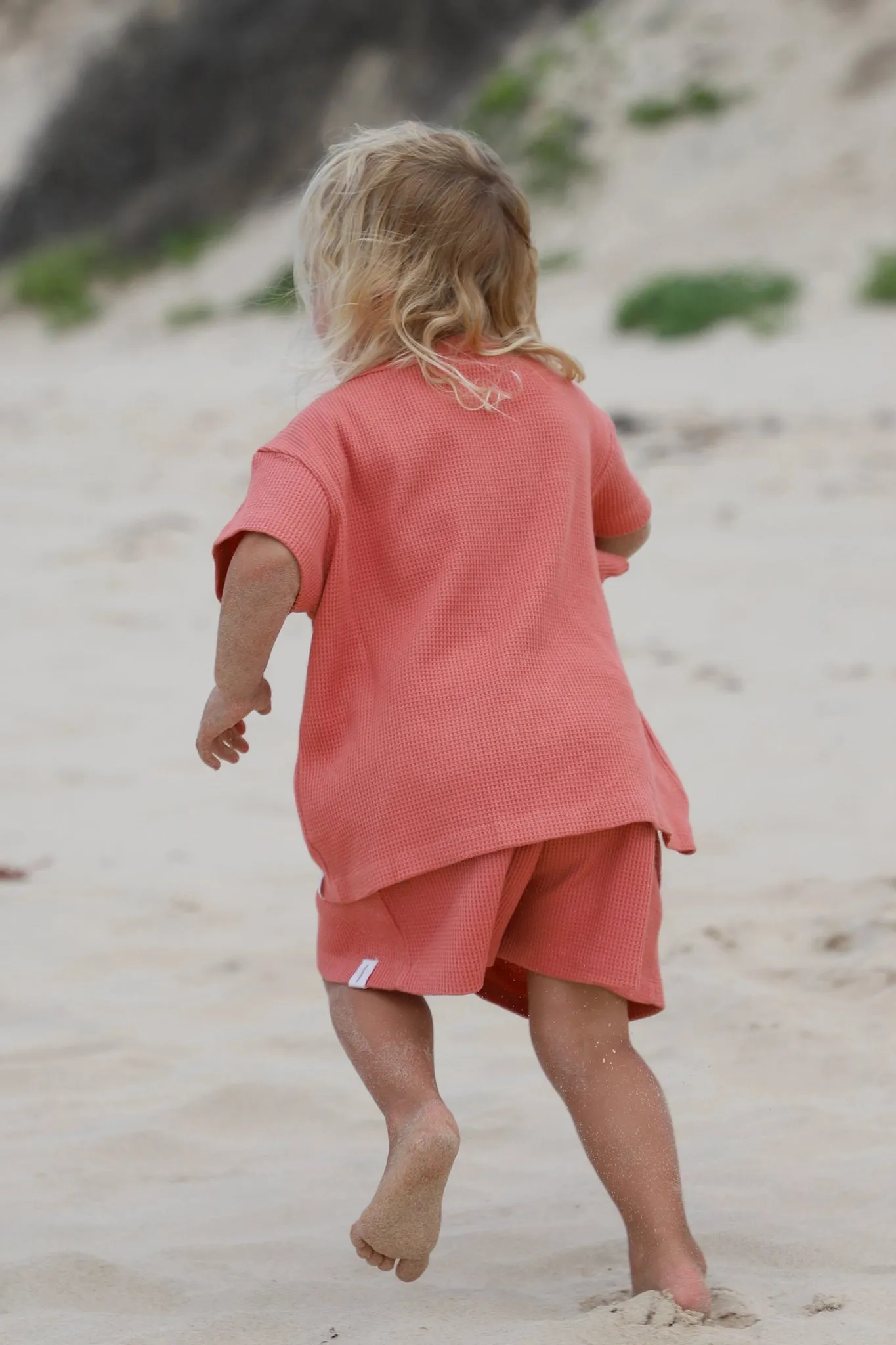 Mini Waffle Tee (Dusty Rose)