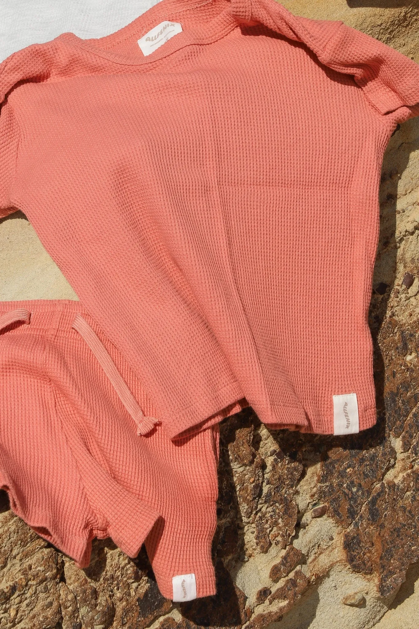 Mini Waffle Tee (Dusty Rose)
