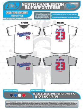 North Charleston Superfortress Mens Sub Dye Jersey