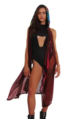 Paradise Iridescent Duster Hoodie - Phoenix