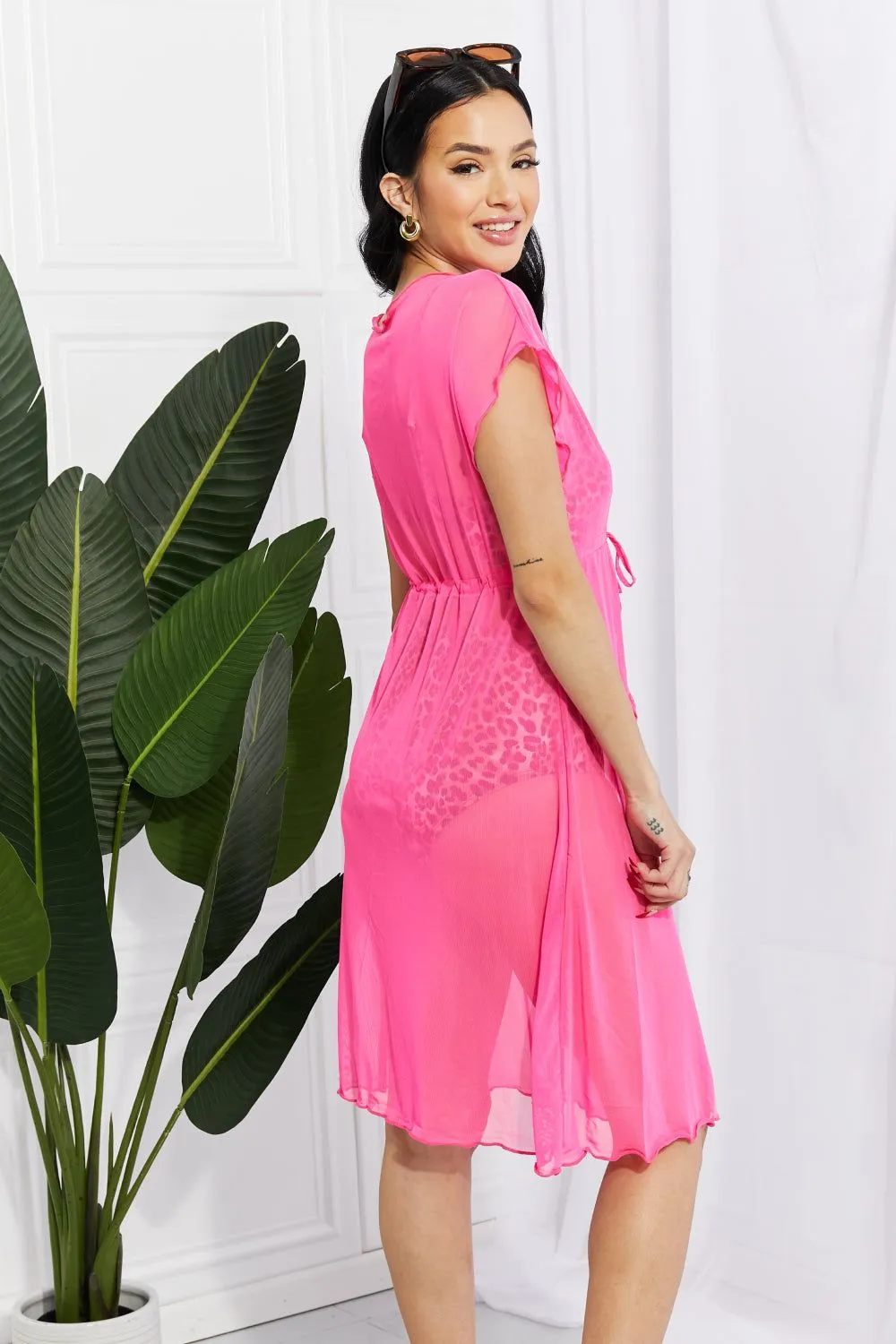 Pink Tie-Front Cover-Up
