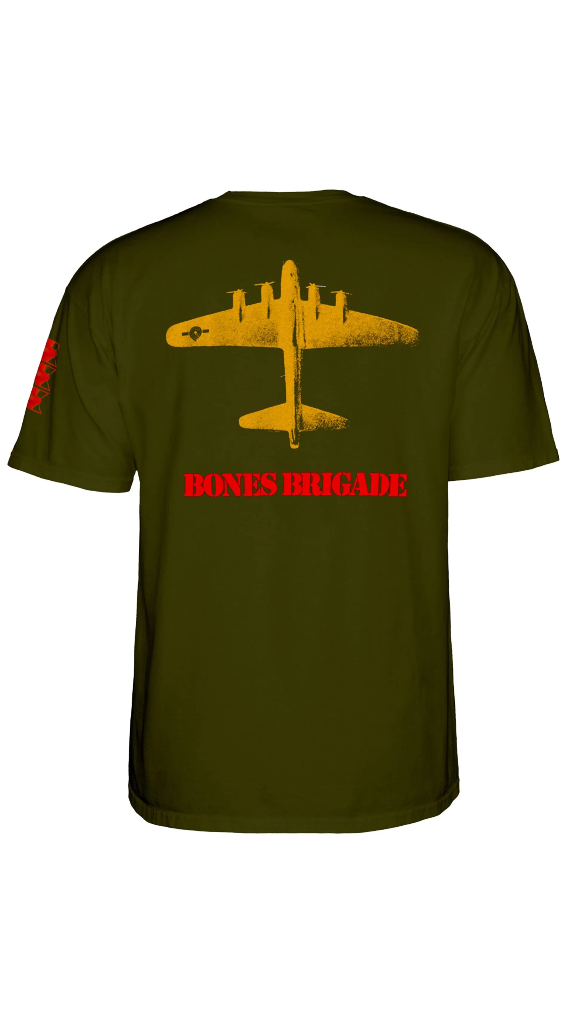 Powell Peralta Bones Brigade Bomber Army Green T-shirt PREORDER - Camiseta