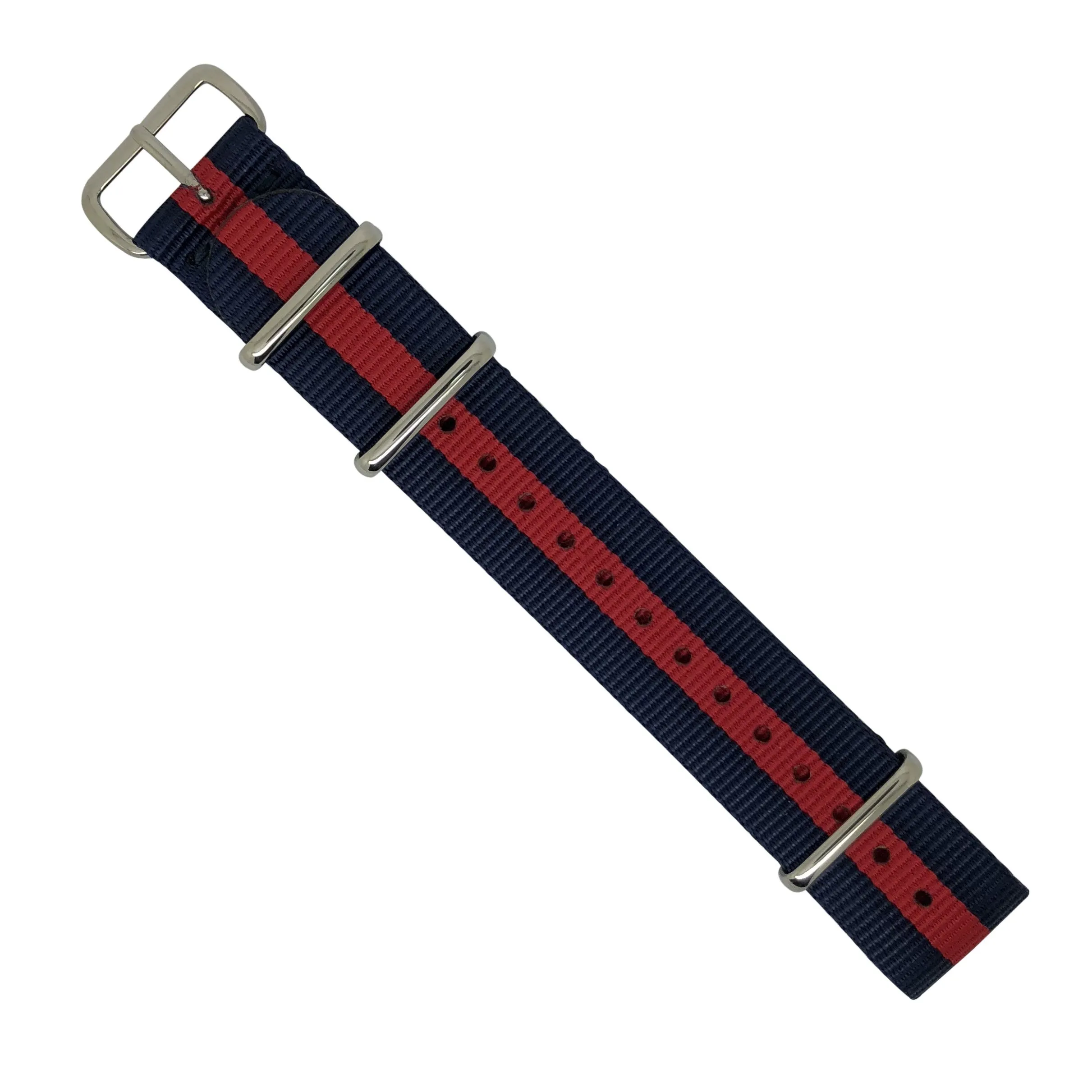 Premium Nato Strap in Navy Red