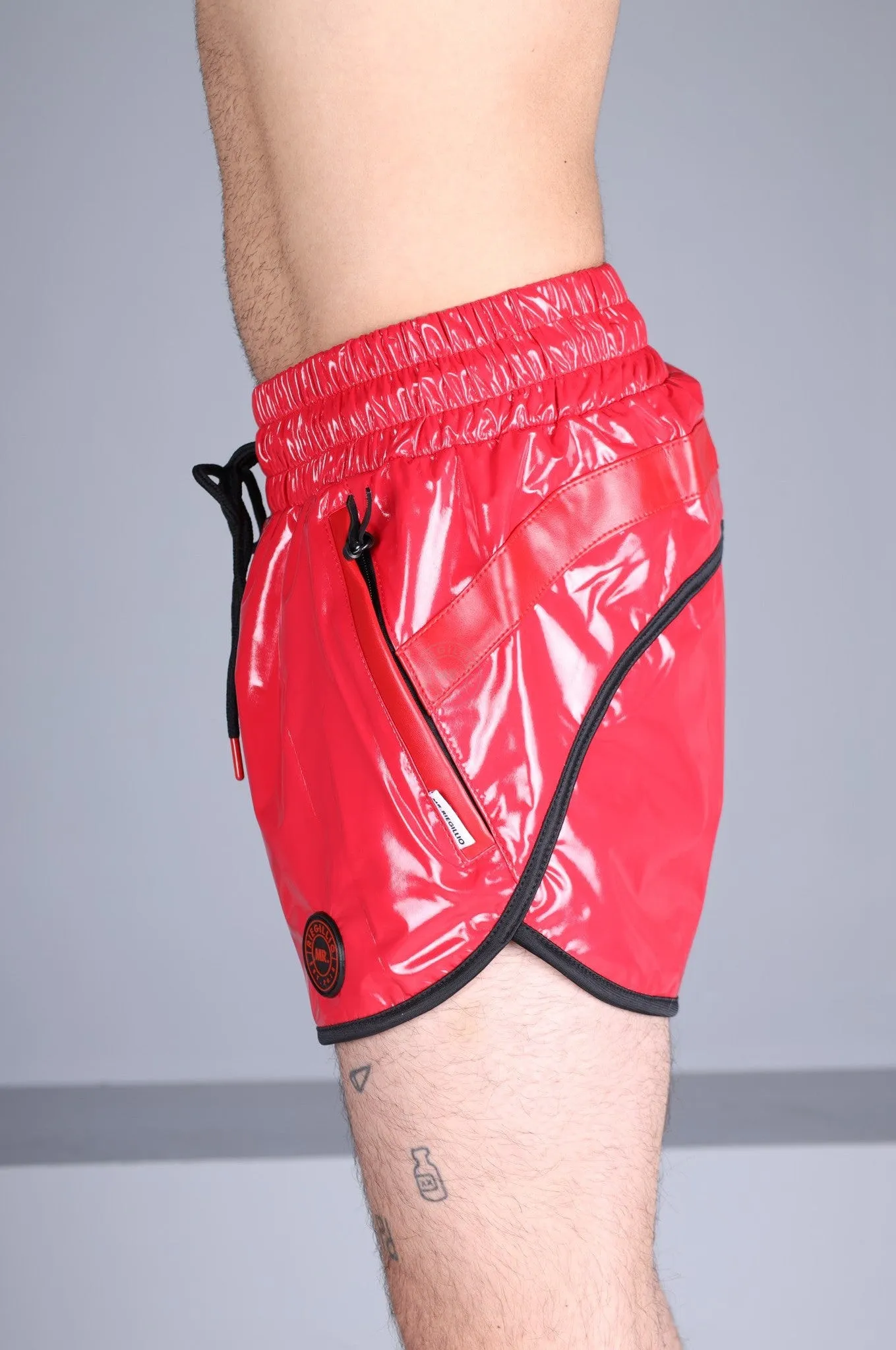 PVC 24 Tracksuit Mini Short – Red