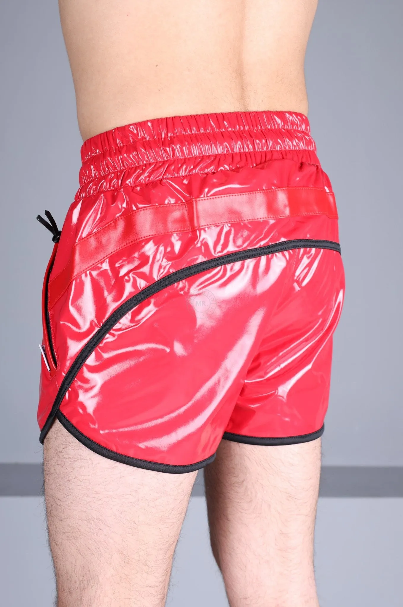 PVC 24 Tracksuit Mini Short – Red