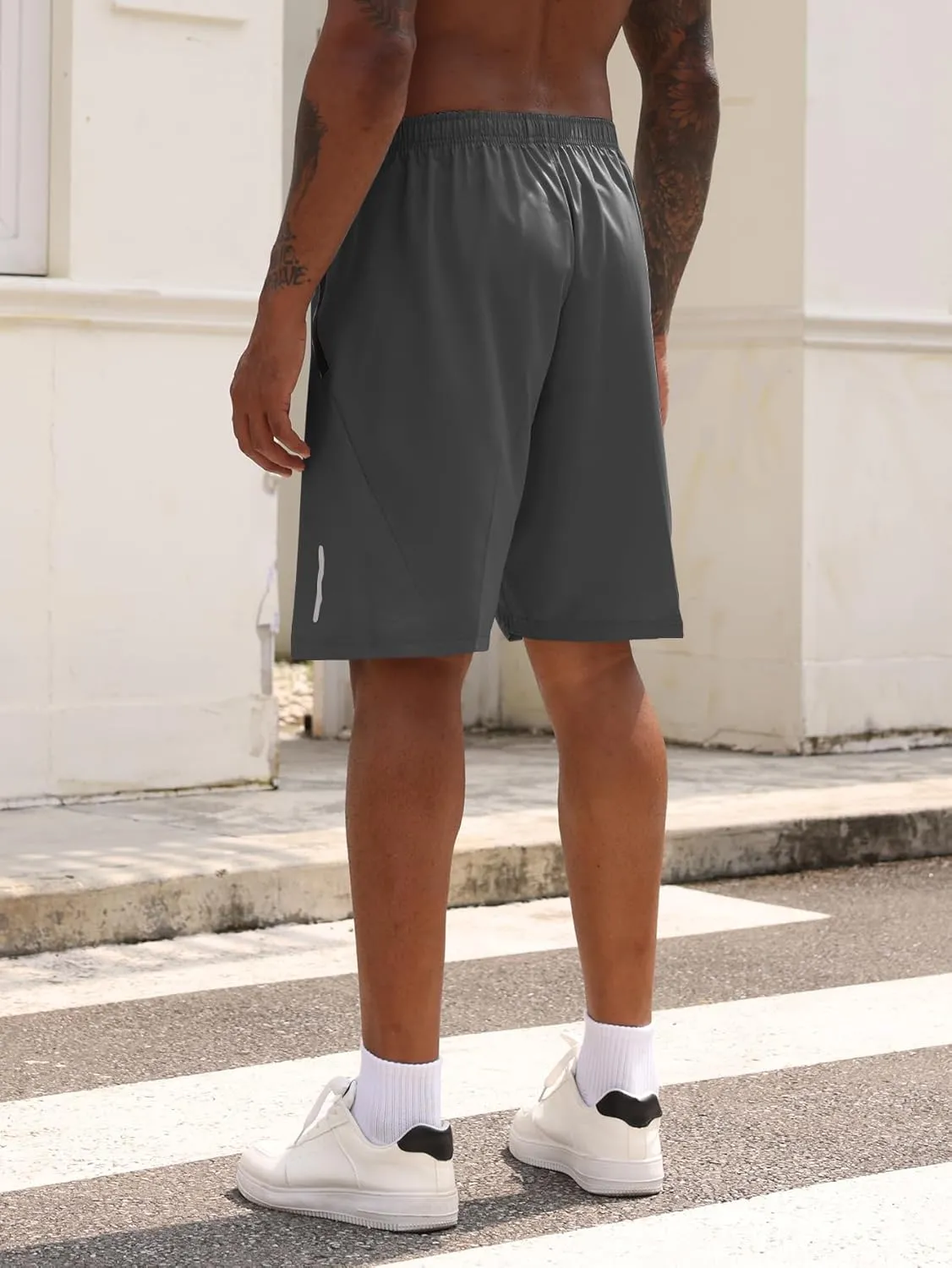 RPOVIG 3 Pack Men's Athletic Shorts Sets Gym Workout Short with Zippered Pockets Running Joggers Basketball Gift