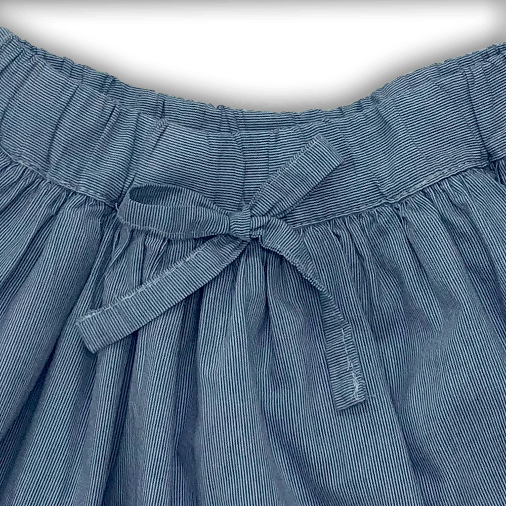 Saia Listrada Bolsos Azul