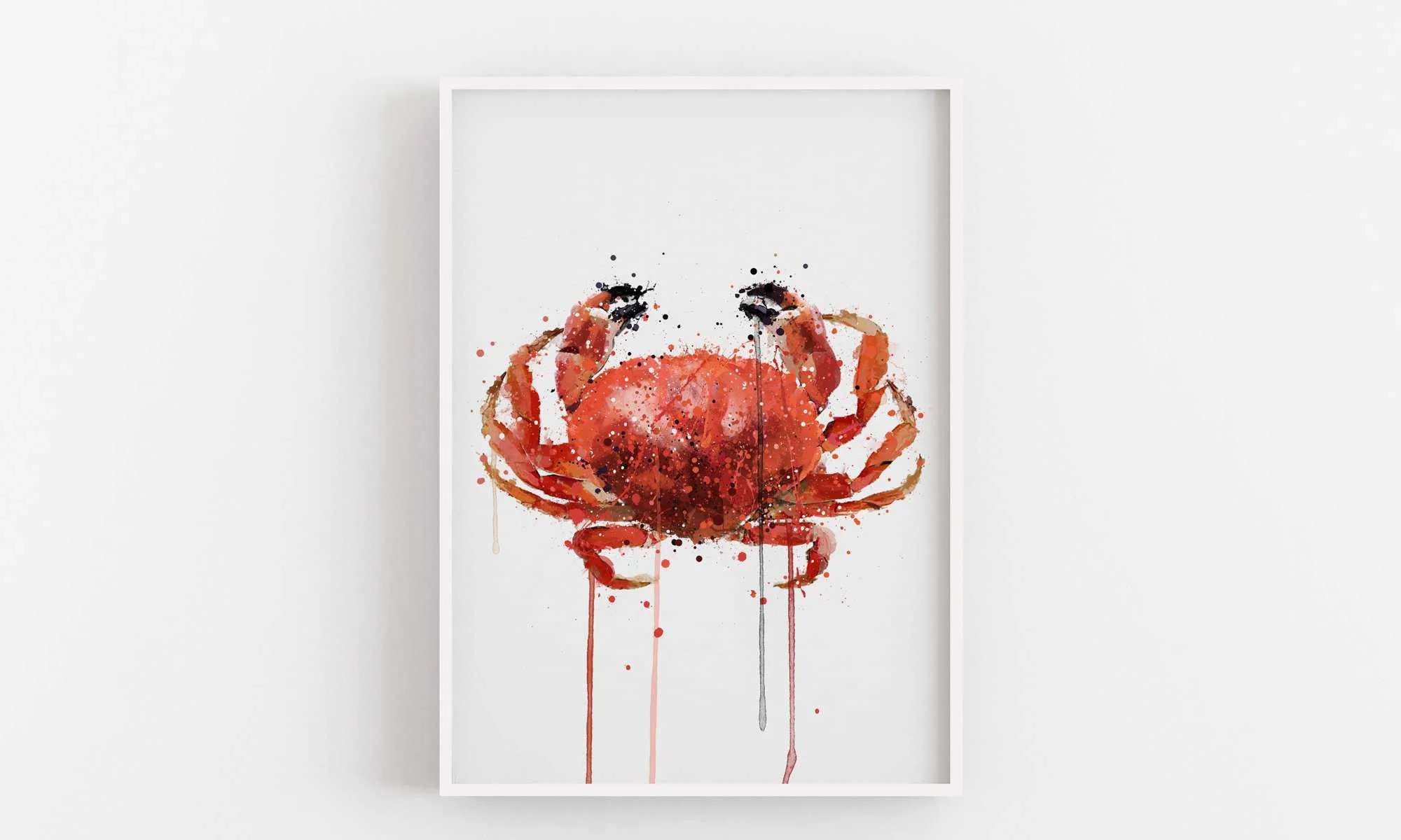 Seafood Wall Art Print 'Red Crab'