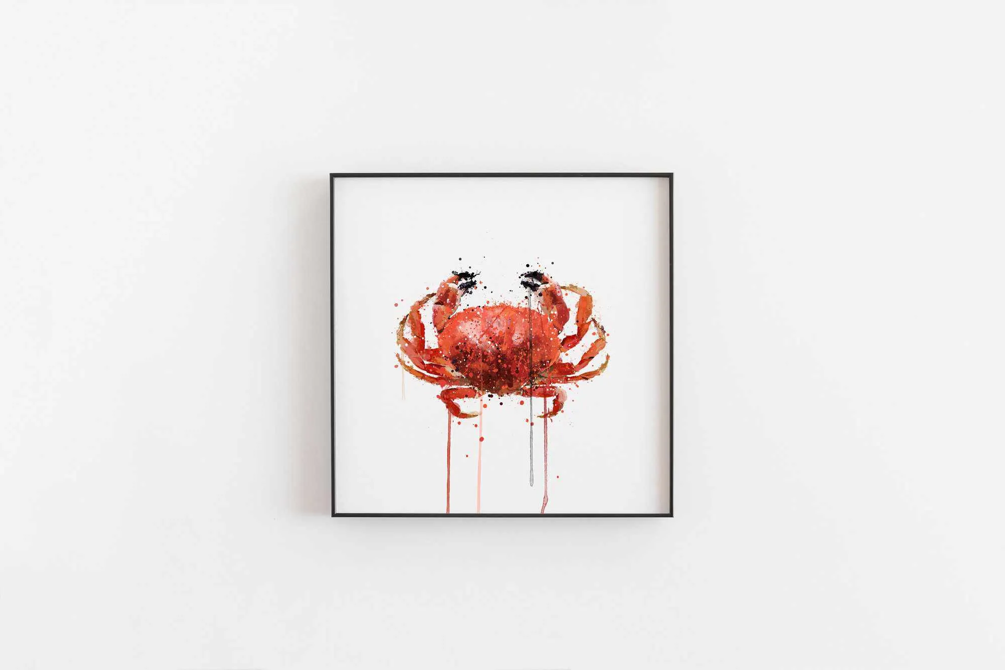 Seafood Wall Art Print 'Red Crab'