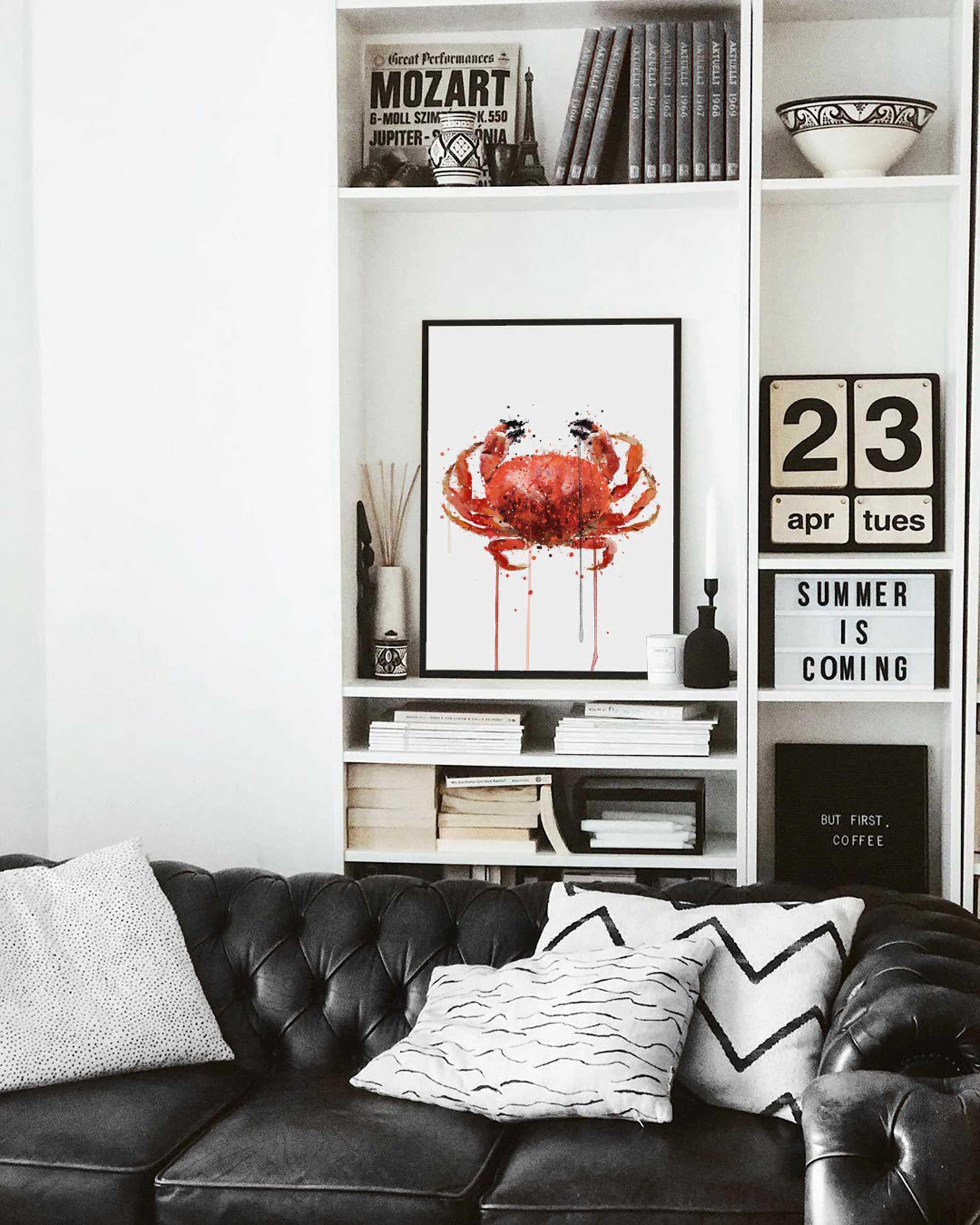 Seafood Wall Art Print 'Red Crab'