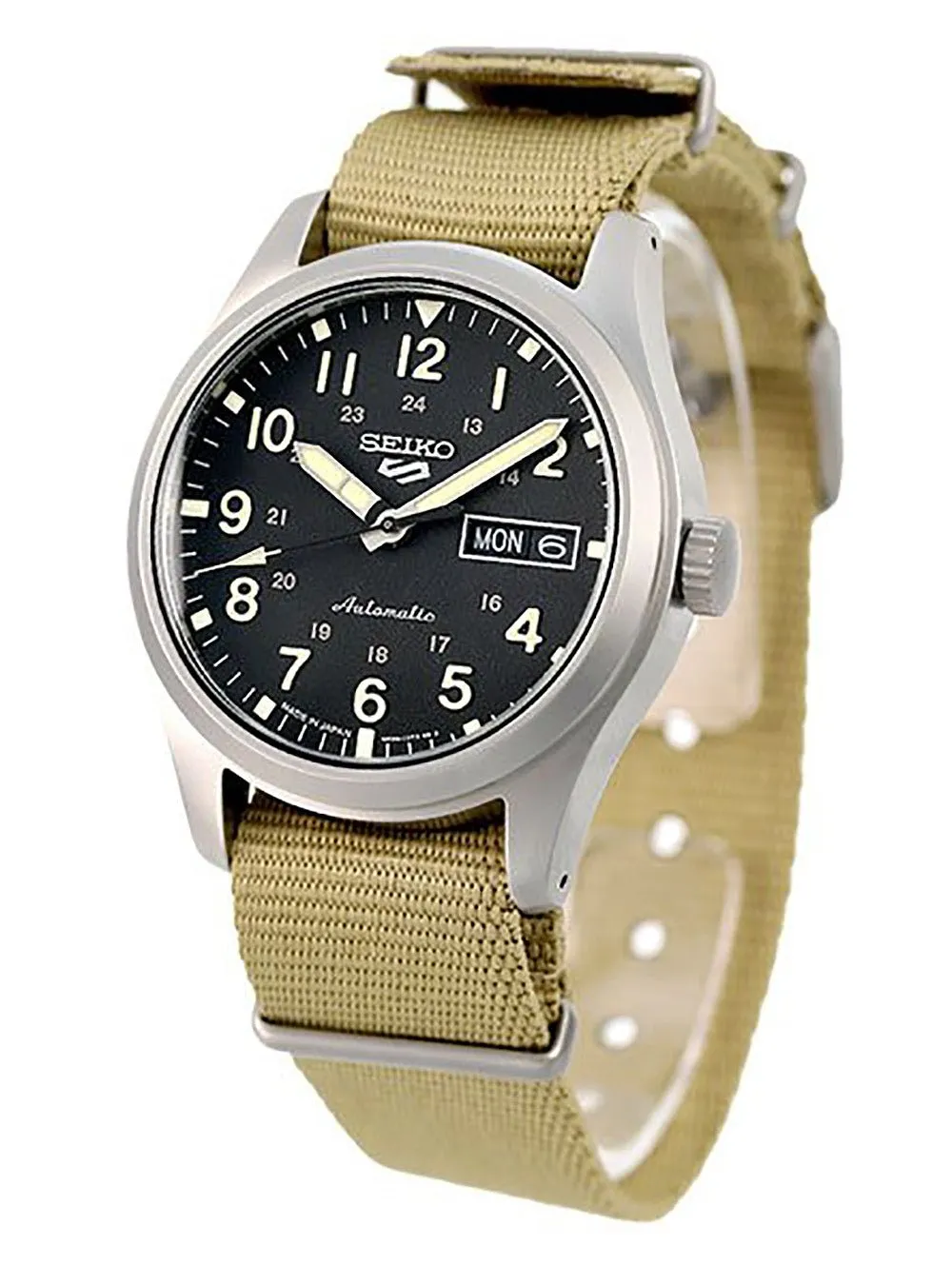 SEIKO 5 SPORTS AUTOMATIC MILITARY STYLE SBSA117 MADE IN JAPAN