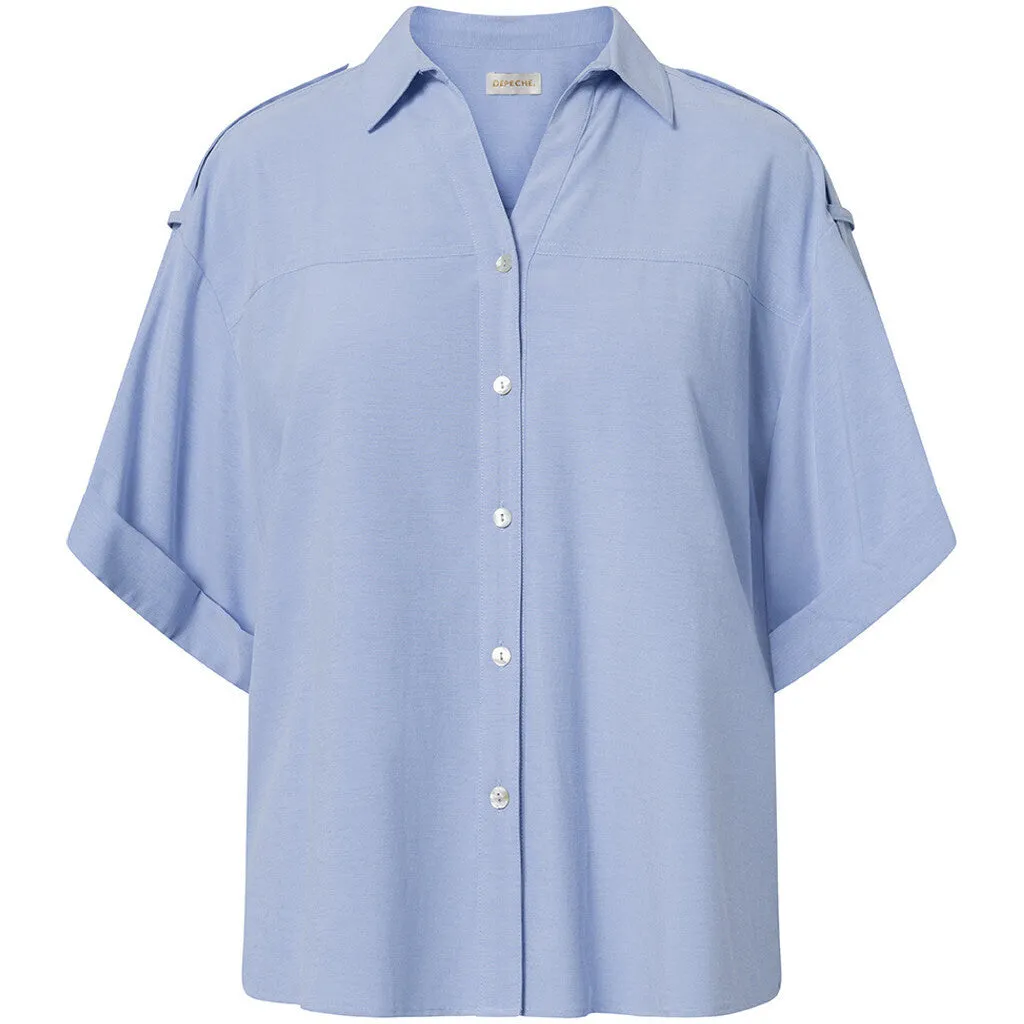 Short sleeve oversize Fay shirt / 100014 - Blue