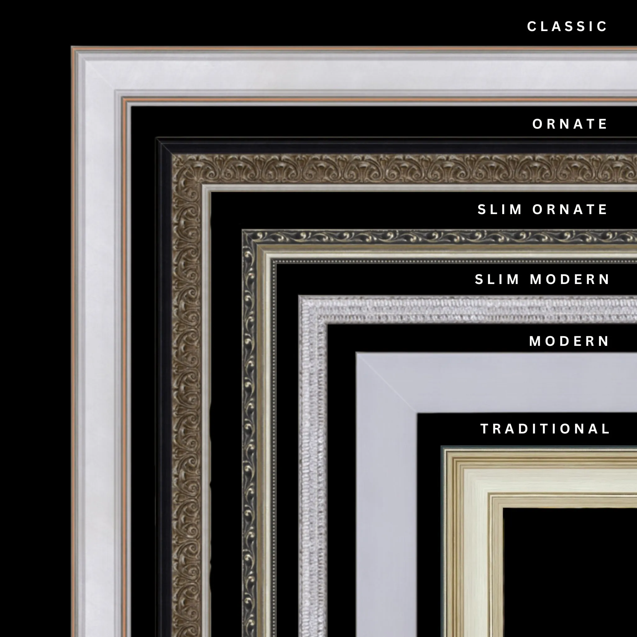 Silver 39x44 Picture Frame Ornate Traditional Classic Antique