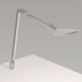 Splitty Reach Silver Contemporary LED Desk Lamp with Through-Table Mount and USB Port