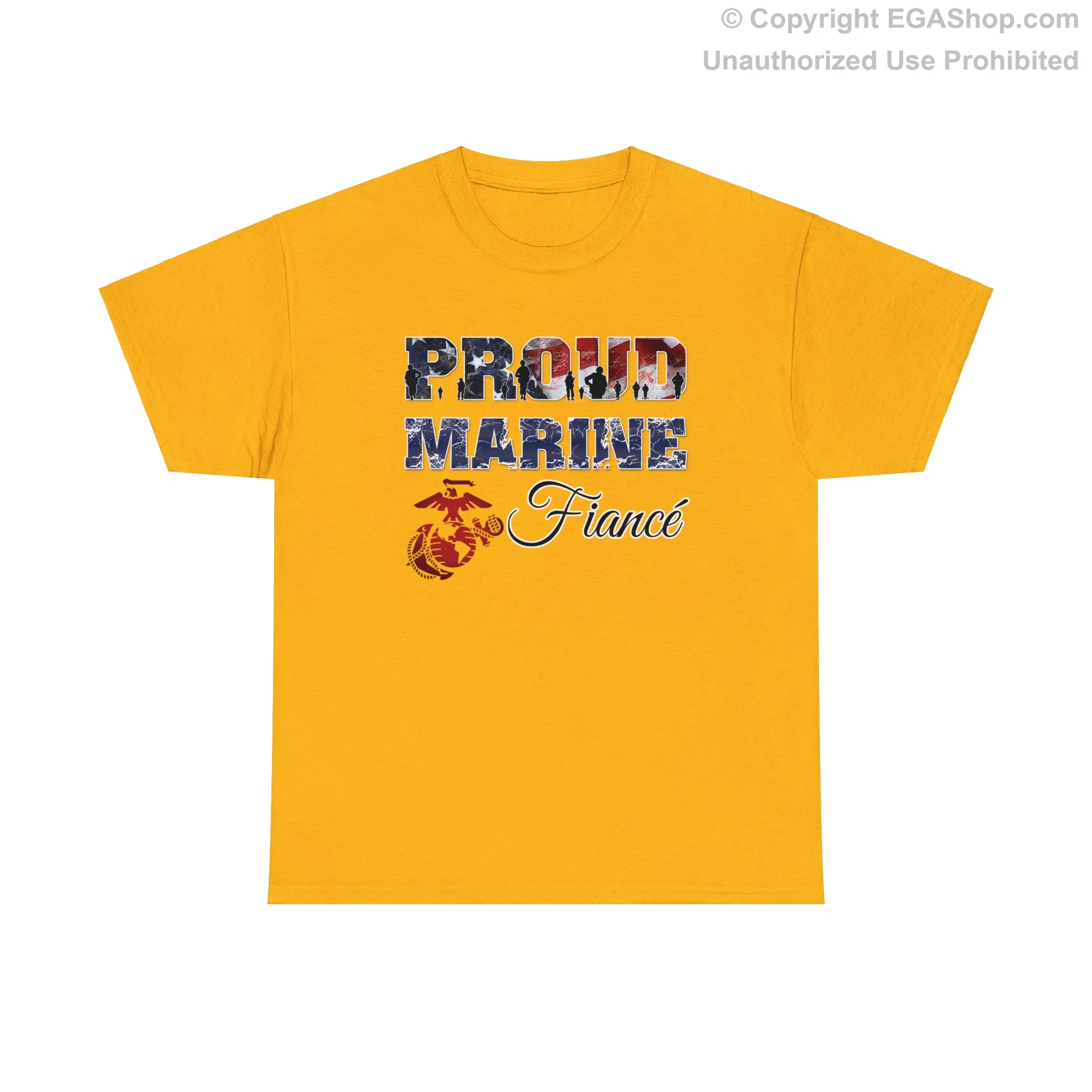 T-Shirt Proud Marine Fiance (Your Choice of Colors)