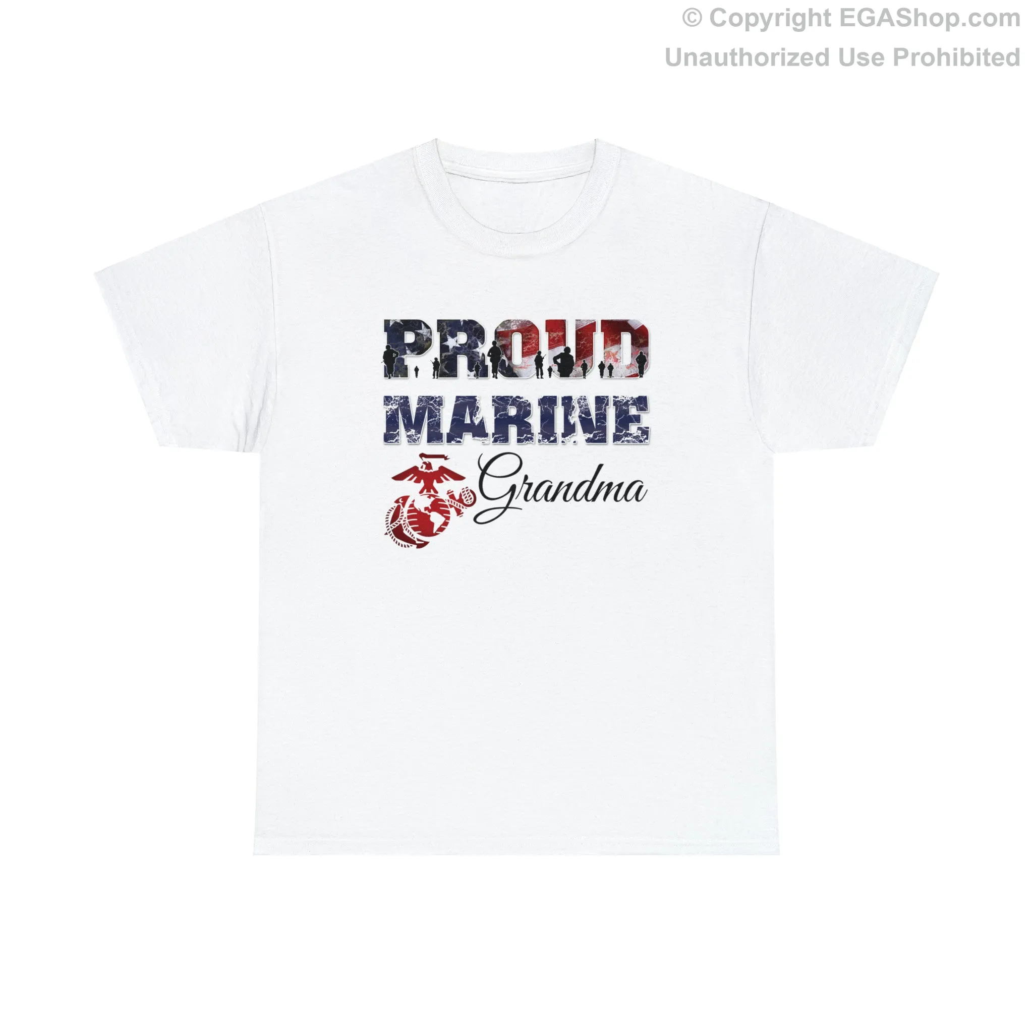 T-Shirt Proud Marine Grandma (Your Choice of Colors)