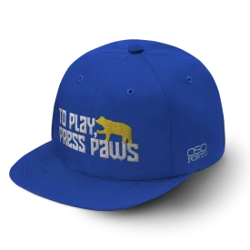 To Play Press Paws Snapback Hat