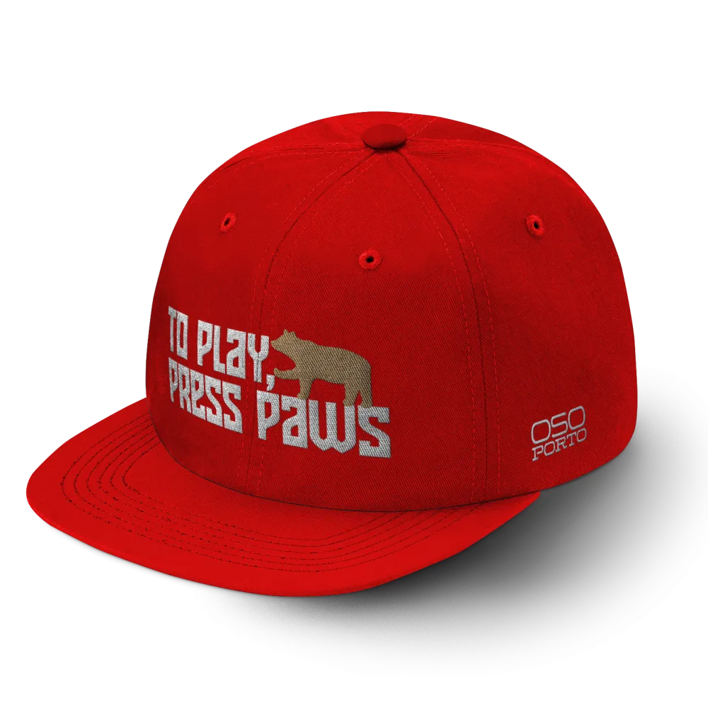 To Play Press Paws Snapback Hat