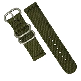 Two Piece Heavy Duty Zulu Strap in Olive
