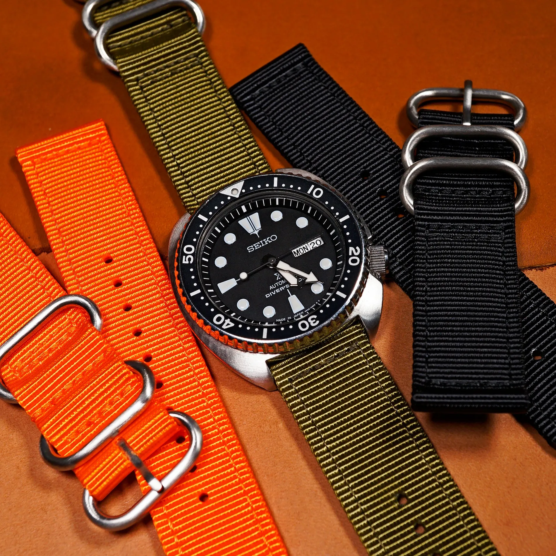 Two Piece Heavy Duty Zulu Strap in Olive