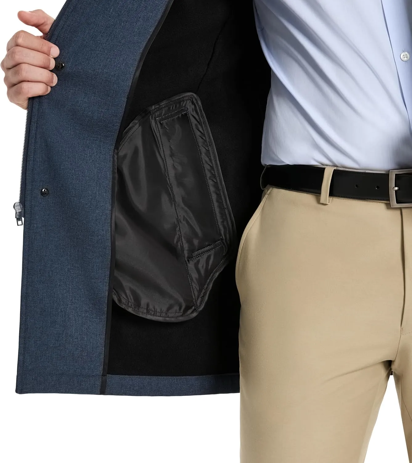 Van Heusen Men's Van Heusen Tedford Overcoat with Stand Collar