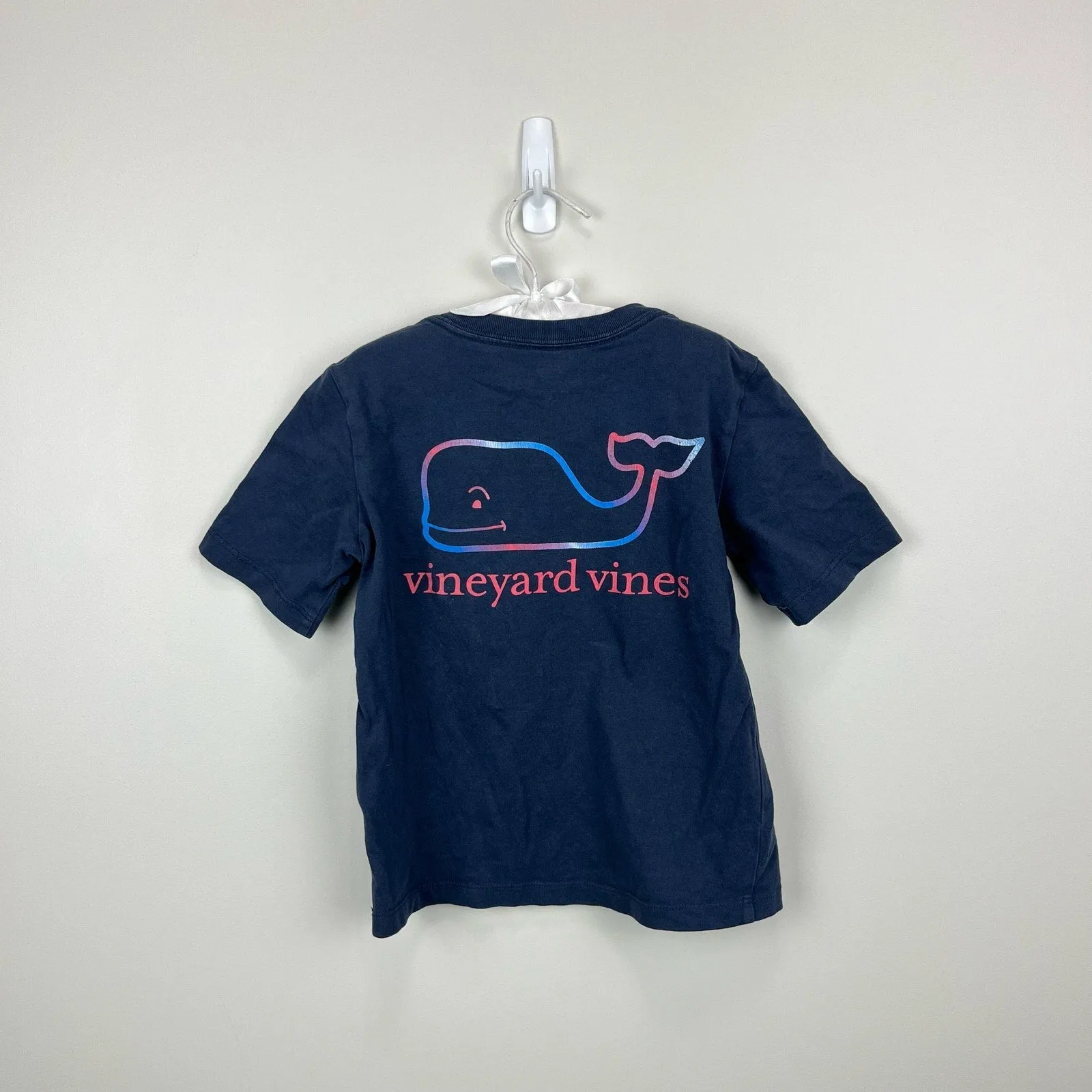 Vineyard Vines Navy Blue Ombre Whale Pocket T-Shirt 4T