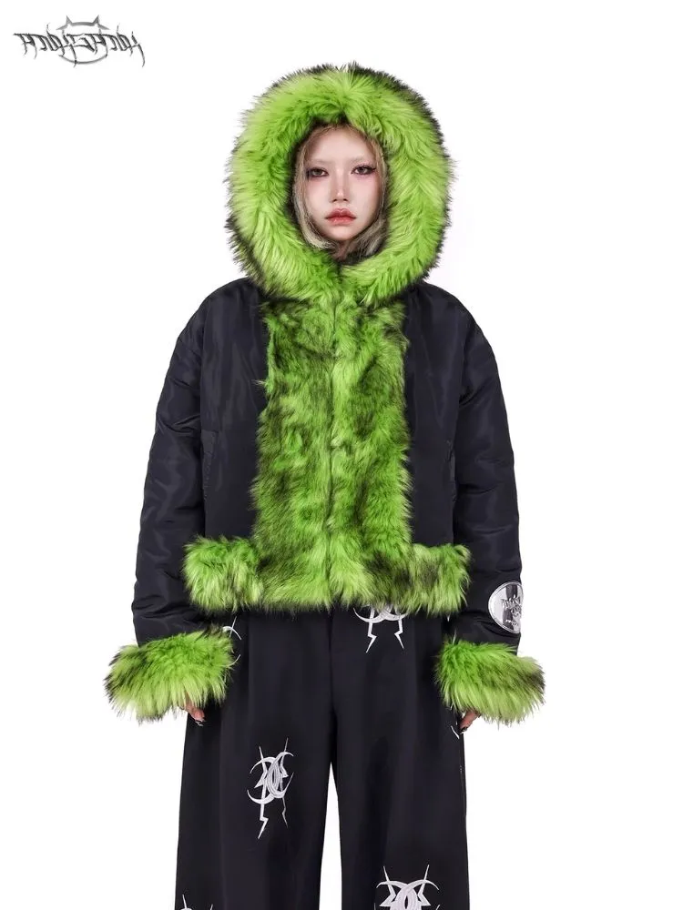 Warm hooded silhouette short jacket【s0000005058】