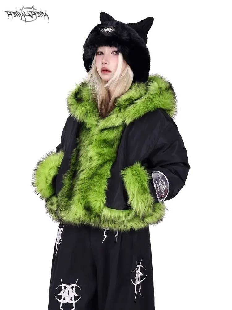 Warm hooded silhouette short jacket【s0000005058】