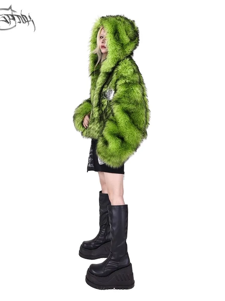 Warm hooded silhouette short jacket【s0000005058】