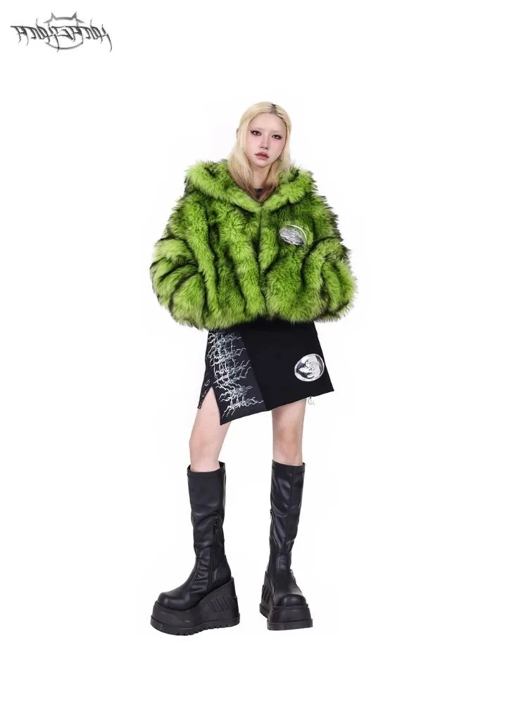 Warm hooded silhouette short jacket【s0000005058】