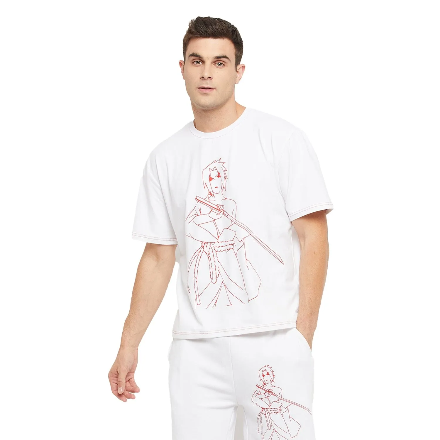 White Naruto Boxy Fit Tshirt