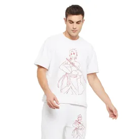 White Naruto Boxy Fit Tshirt