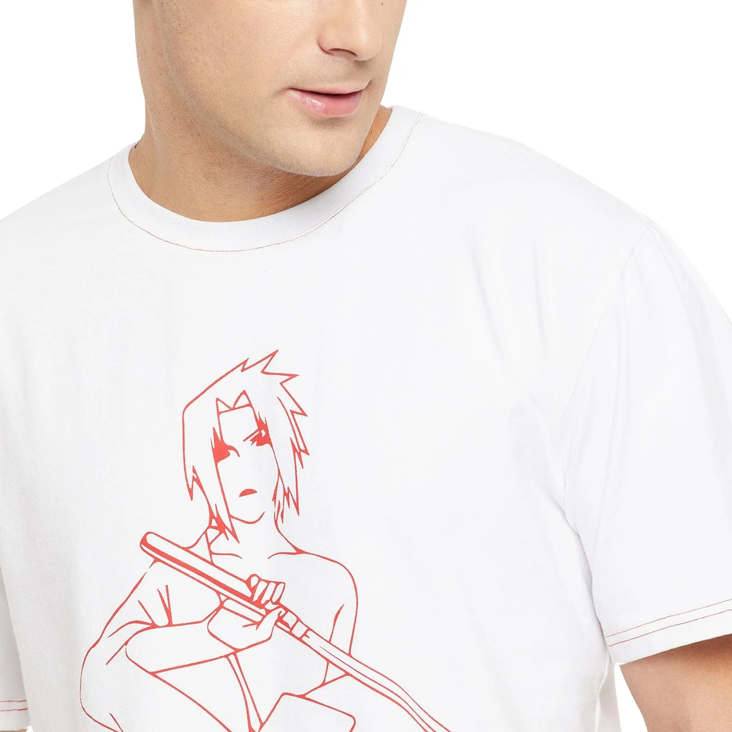 White Naruto Boxy Fit Tshirt