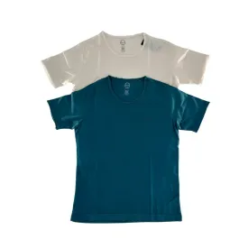 Women's Acid Wash Classic T-shirt, Cotton Plain Crew Neck Tee 2 Pack