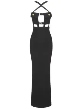 Women’s Cut-Out Black Gown