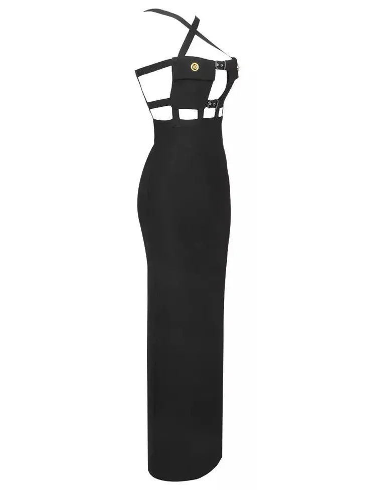 Women’s Cut-Out Black Gown