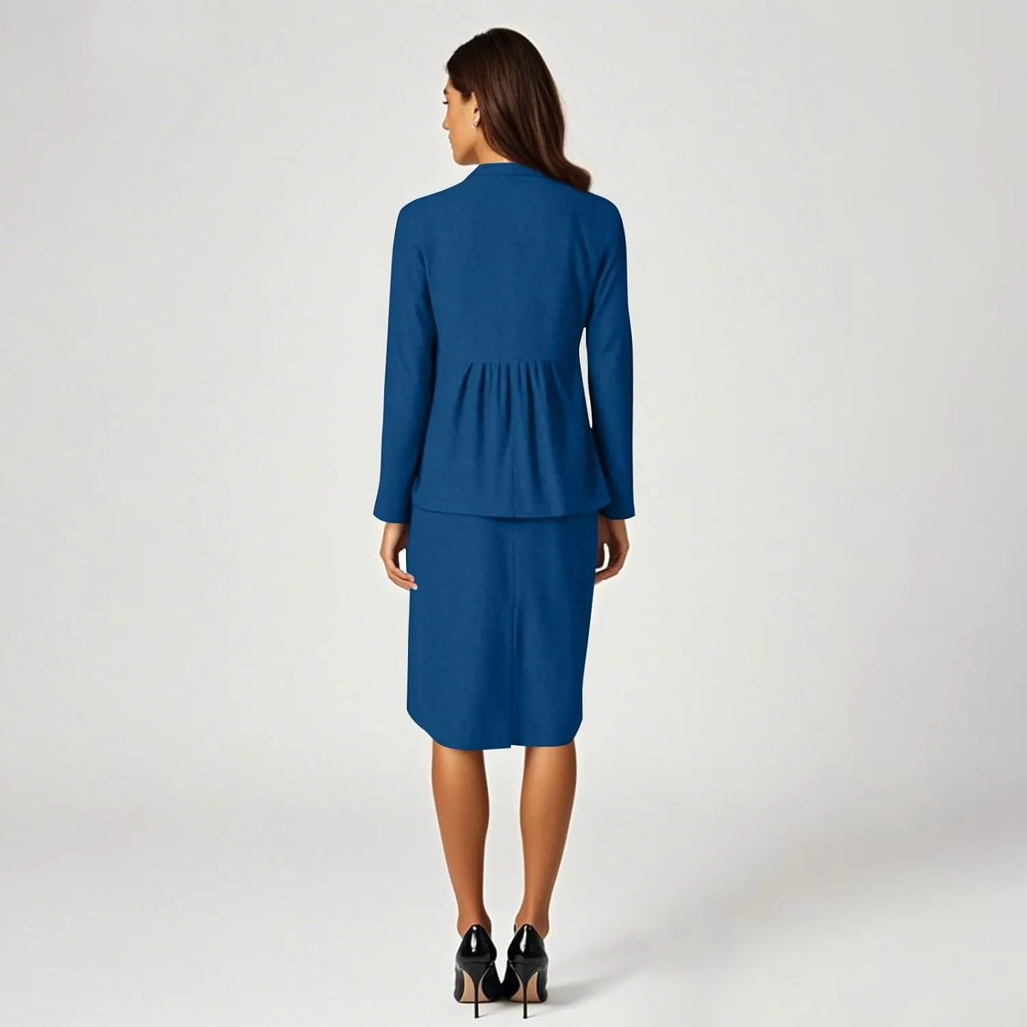 ZEFOTIM Pant/Skirt Suits for Women Dressy Wedding Blazer Solid Color Short/Long Sleeve 2 Piece Jackets