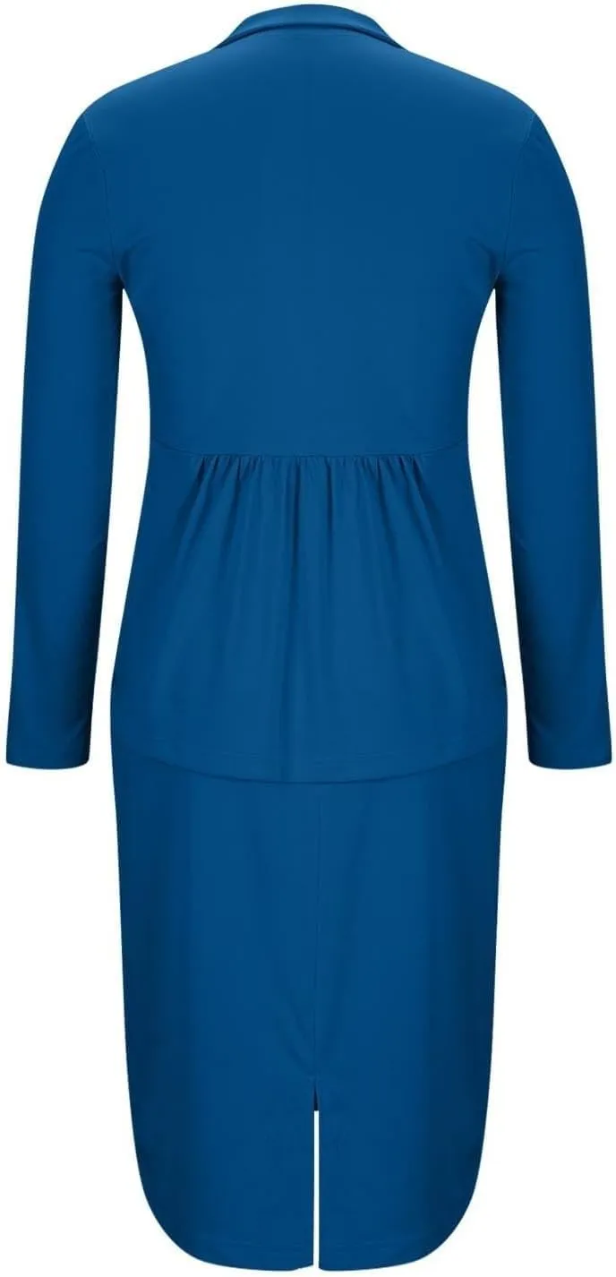 ZEFOTIM Pant/Skirt Suits for Women Dressy Wedding Blazer Solid Color Short/Long Sleeve 2 Piece Jackets